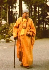The Venerable Master on the campus of the University of British Columbia, Vancouver in 1990